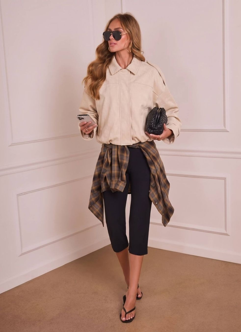 Faux Suede Jacket | Stone