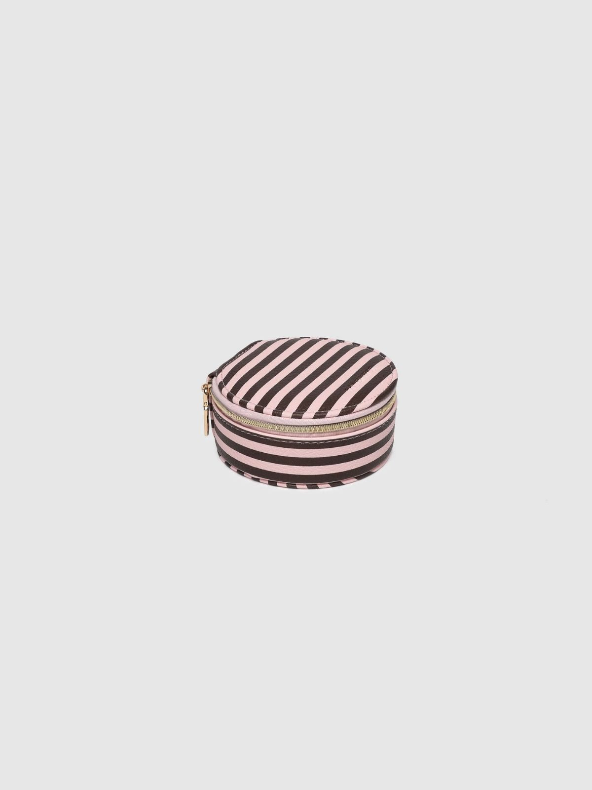 Sisco Jewellery Box | Pink/Choc Stripe