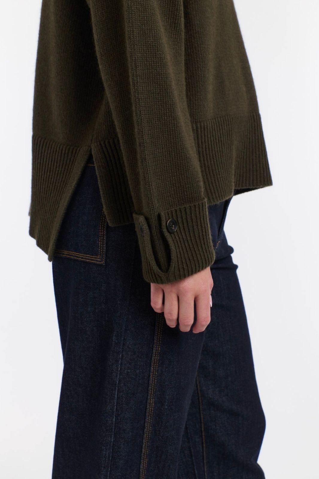 Alpine Cuff Jumper | Khaki