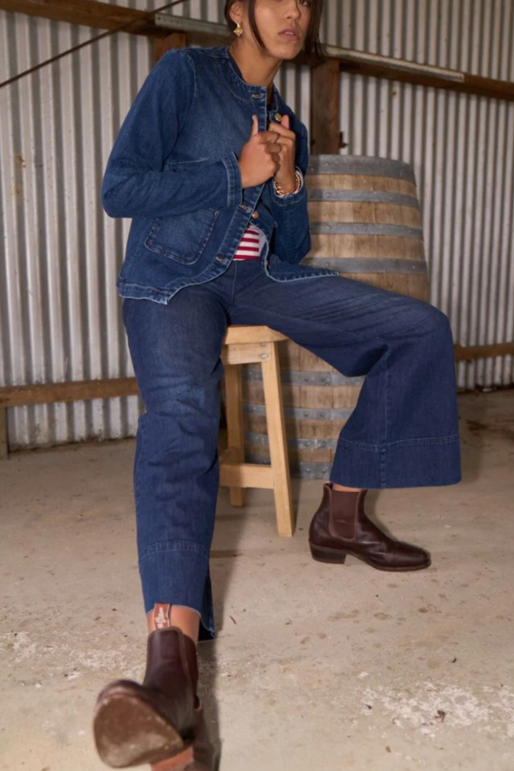 Farrah Washed Denim Jean | Indigo