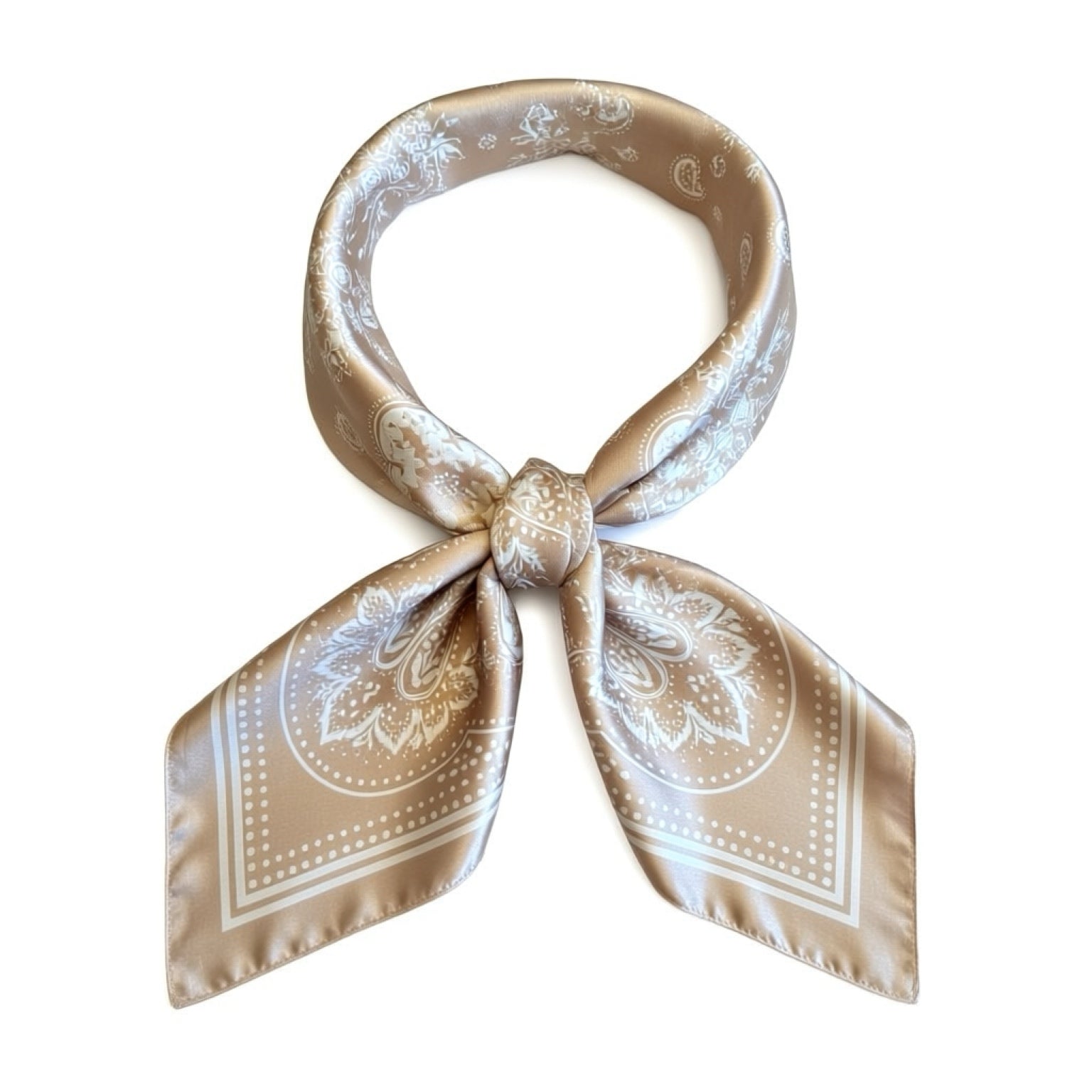 Scarf | Beige Bandana Print