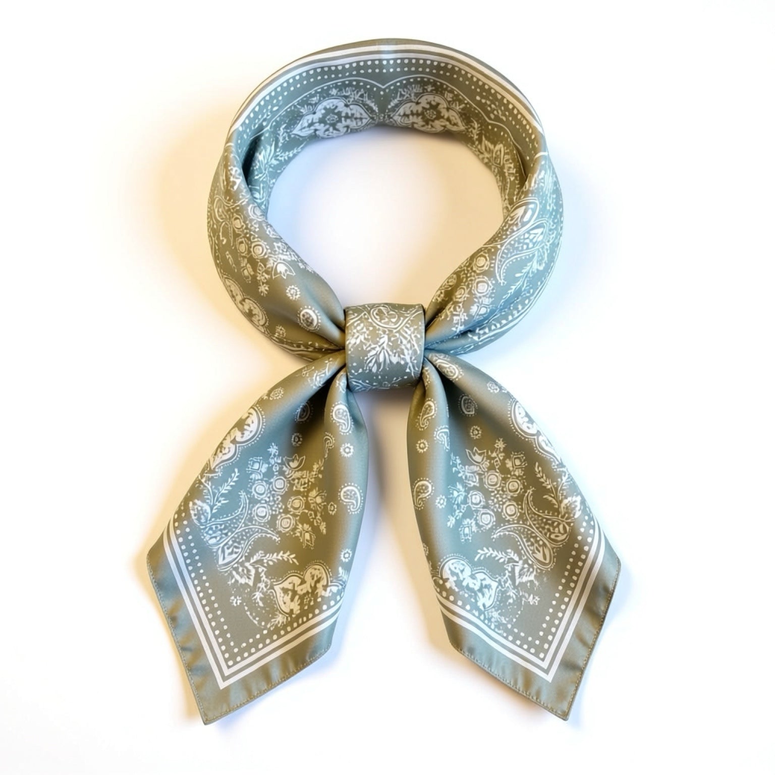 Scarf | Soft Green Bandana Print