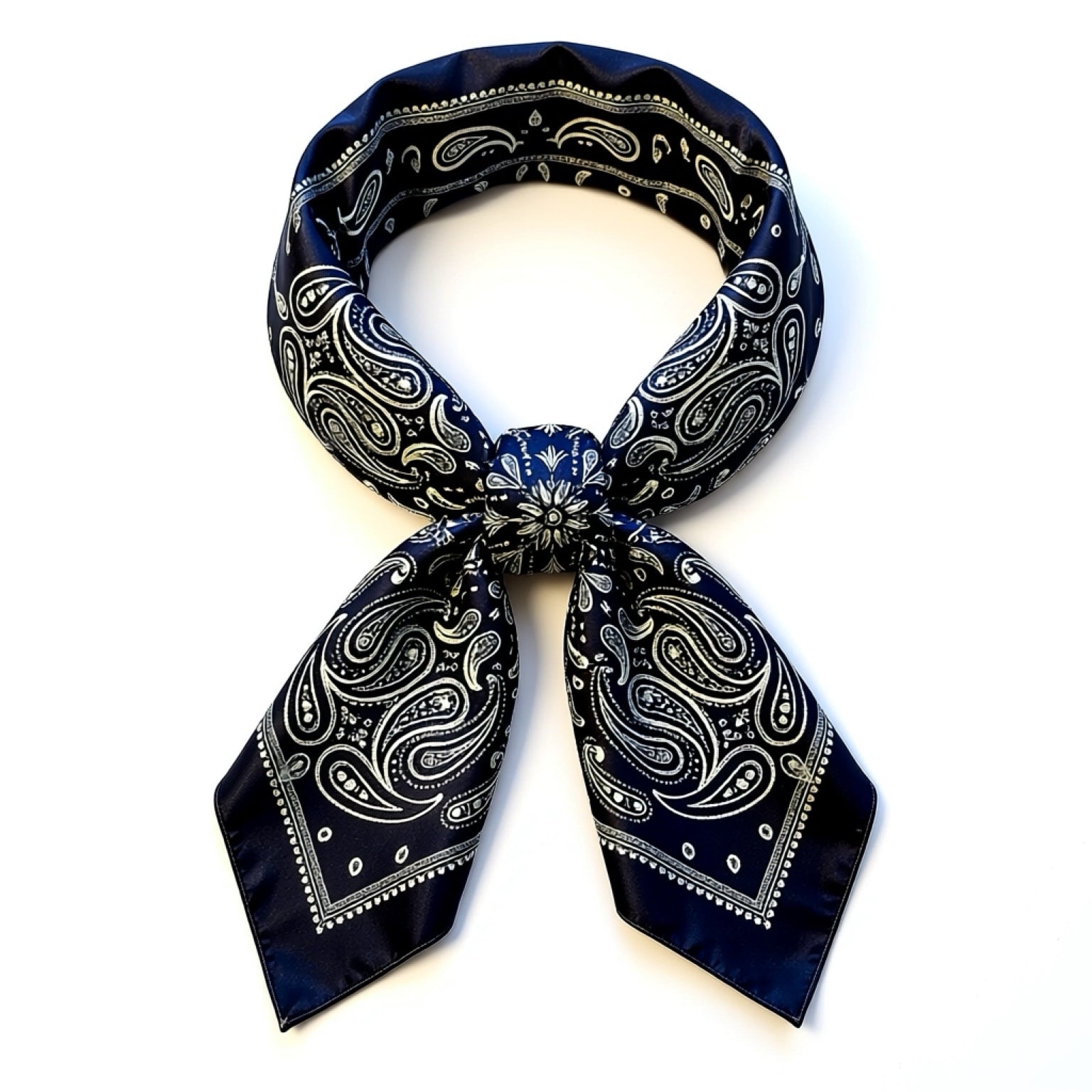 Scarf | Navy Cashew Print