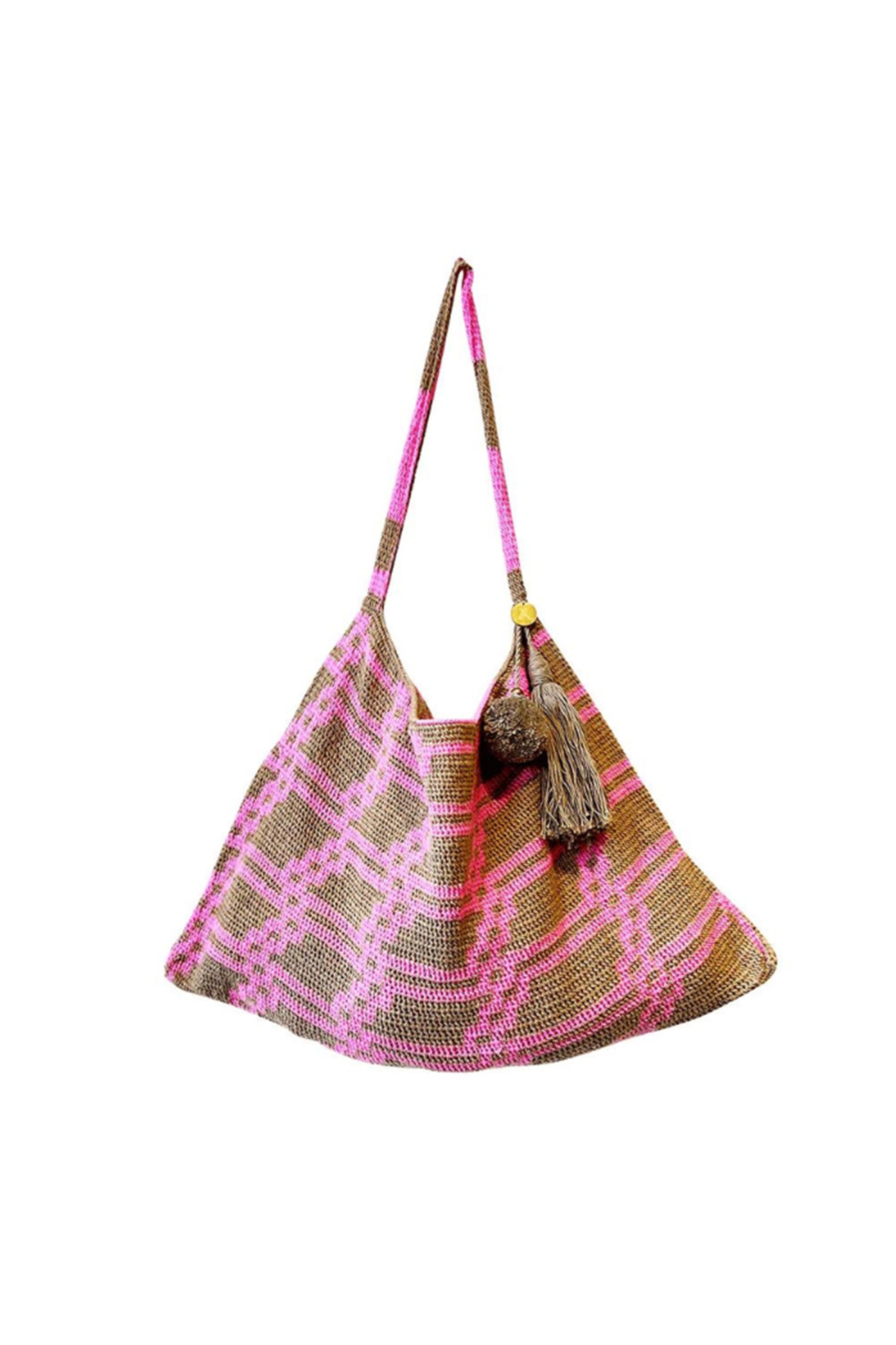 Shop Bilum Bag Pinktaupe By Among Equals Rose St Trading Co