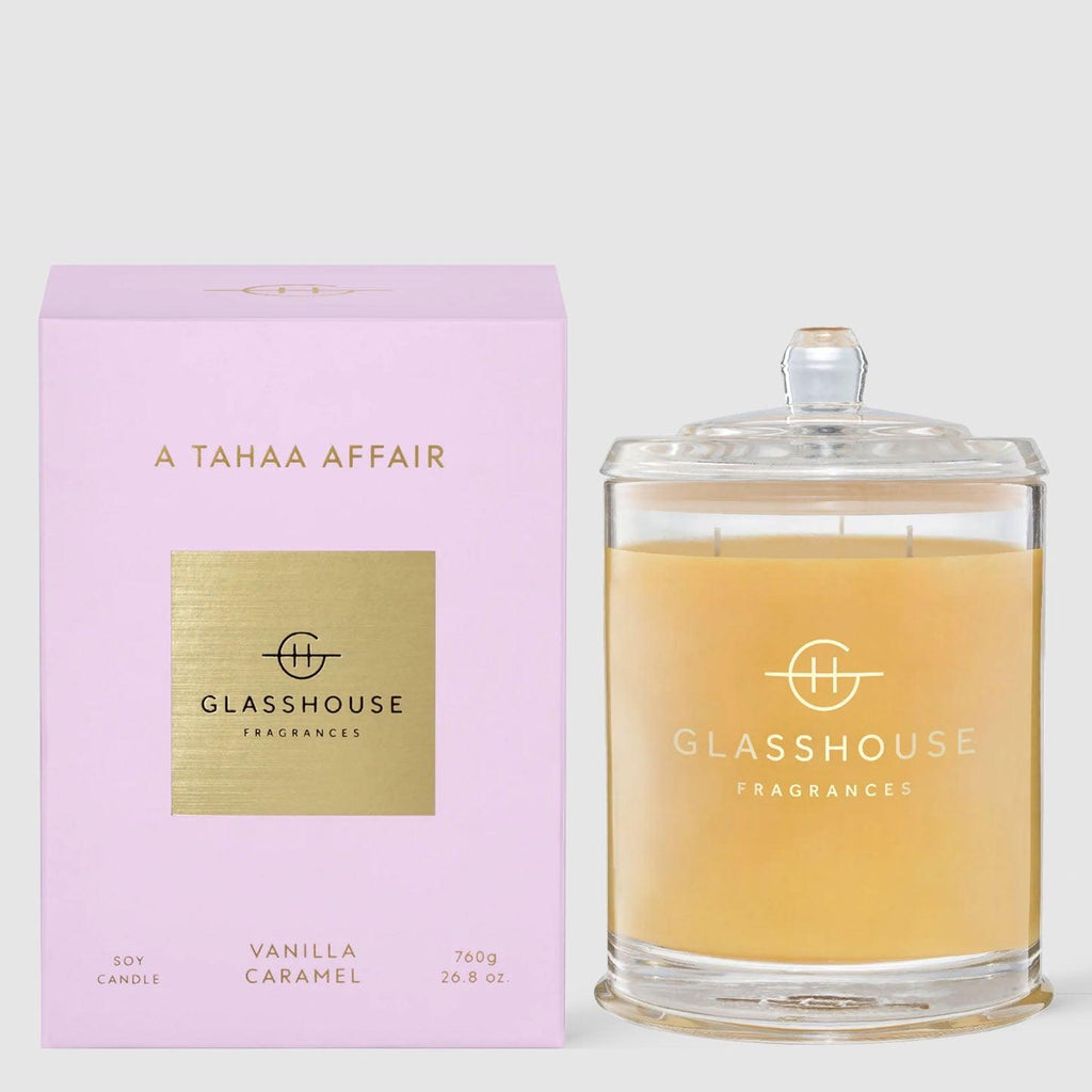 Glasshouse Fragrance  A Tahaa Affair 760g Candle available at Rose St Trading Co