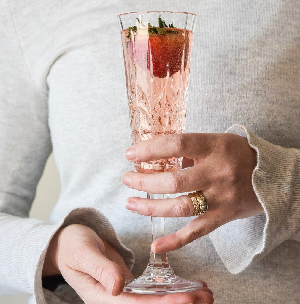 RSTC  Acrylic Champagne Flute | Pale Pink available at Rose St Trading Co