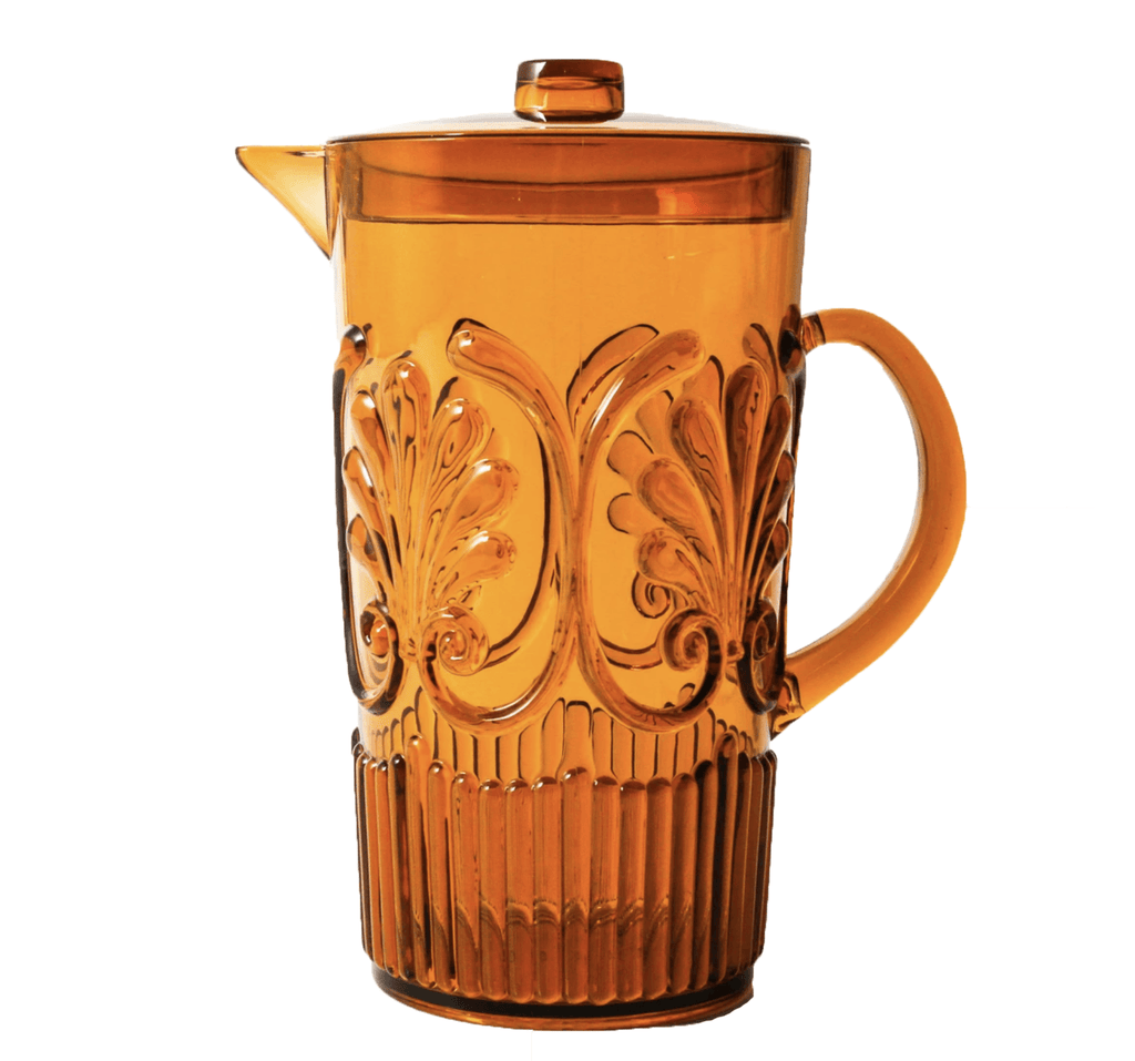 RSTC  Acrylic Scollop Des Pitcher | Amber available at Rose St Trading Co