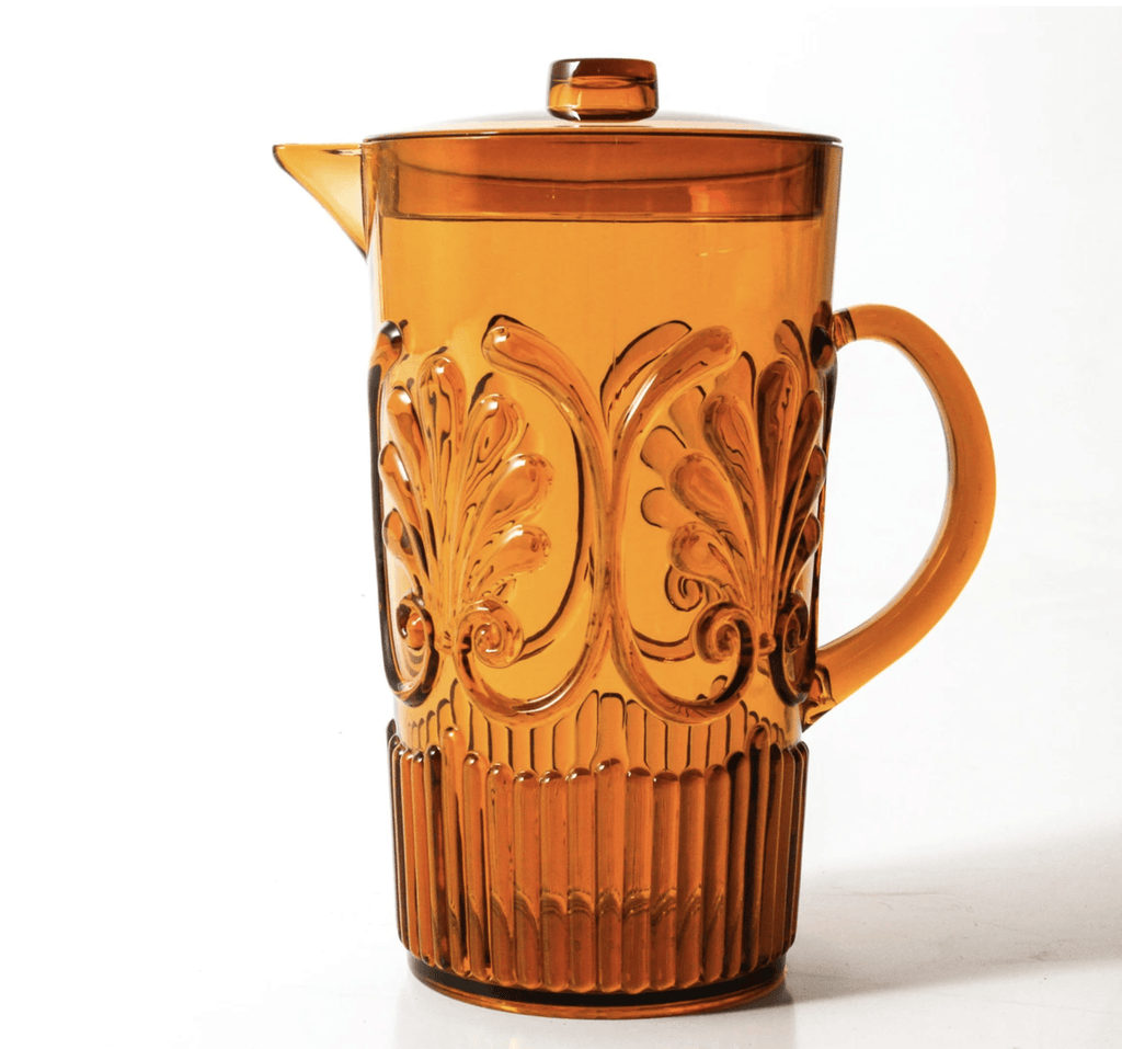RSTC  Acrylic Scollop Des Pitcher | Amber available at Rose St Trading Co