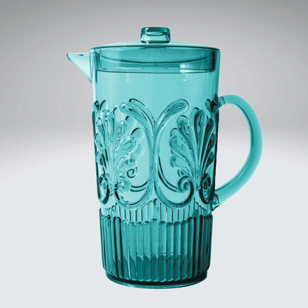 RSTC  Acrylic Scollop Pitcher: Sea Foam available at Rose St Trading Co