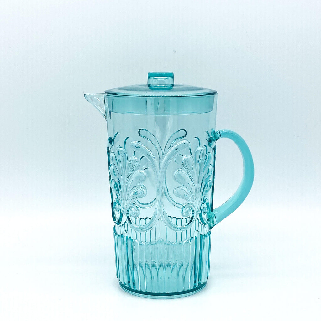 RSTC  Acrylic Scollop Pitcher: Sea Foam available at Rose St Trading Co