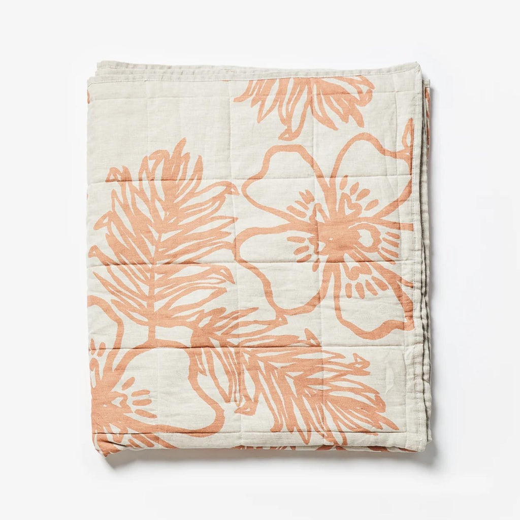 Aloha Pink Quilted Throw - Rose St Trading Co