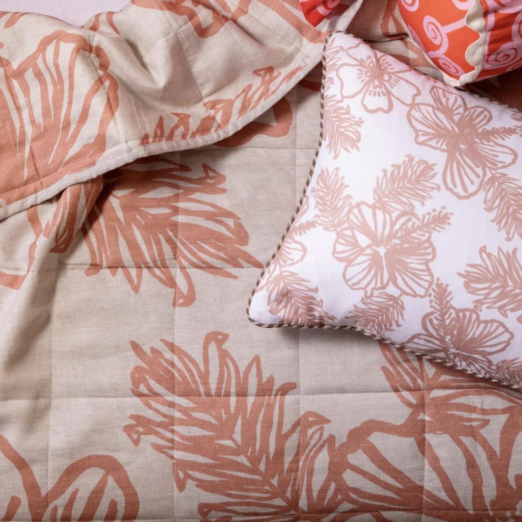 Aloha Pink Quilted Throw - Rose St Trading Co