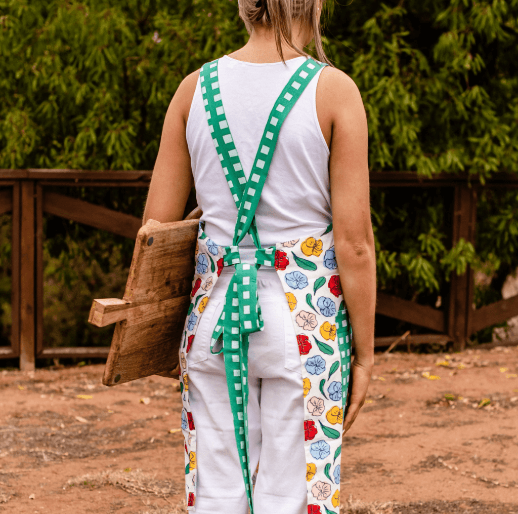 Bright Threads  Apron | Pansy available at Rose St Trading Co