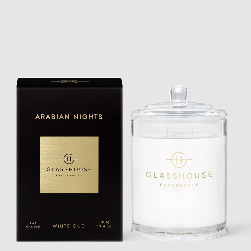 Glasshouse Fragrance  Arabian Nights 380g Candle available at Rose St Trading Co