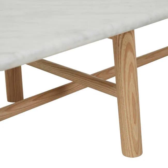 Shop Artie Oval Marble Coffee Table | Matt White Natural Ash by ...