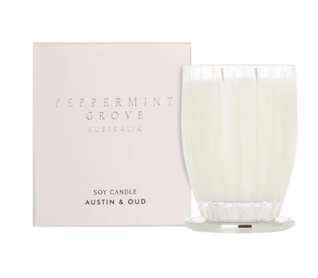 Peppermint Grove  Austin + Oud | Small Candle available at Rose St Trading Co
