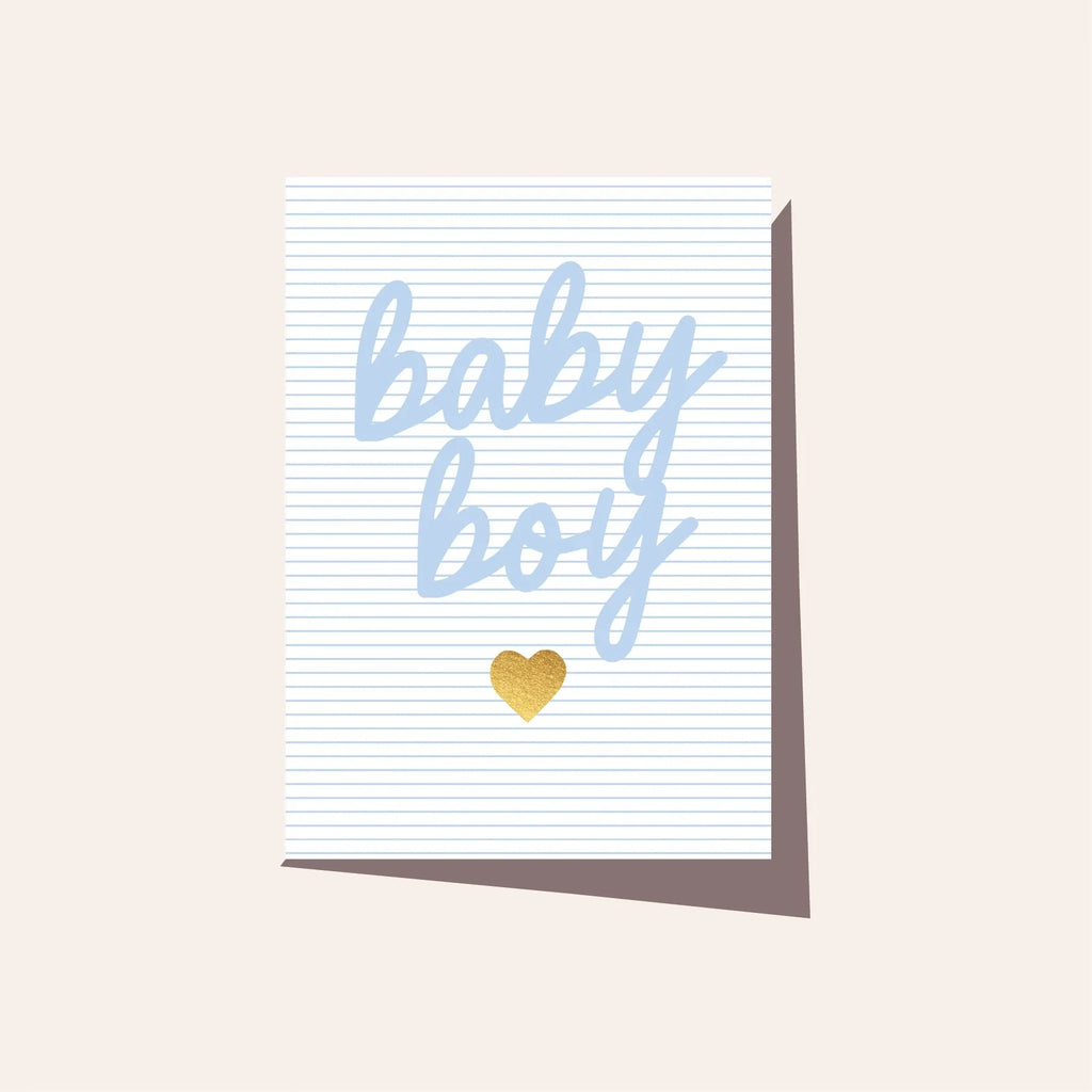 Elm Paper  Baby Stripe Blue Card available at Rose St Trading Co