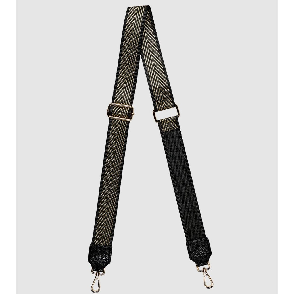 Louenhide  Bag Strap | Black/Gold available at Rose St Trading Co