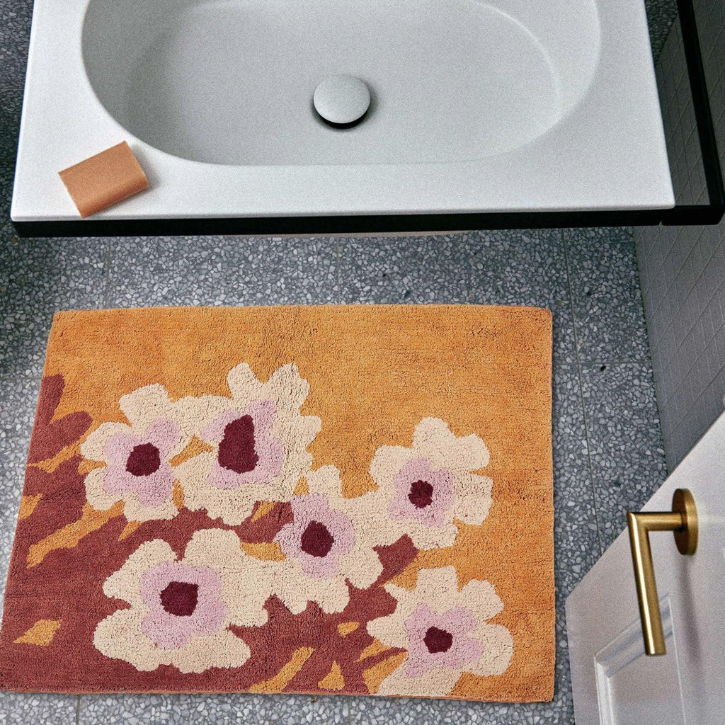Bonnie and Neil  Bathmat | Primrose Rust Multi available at Rose St Trading Co