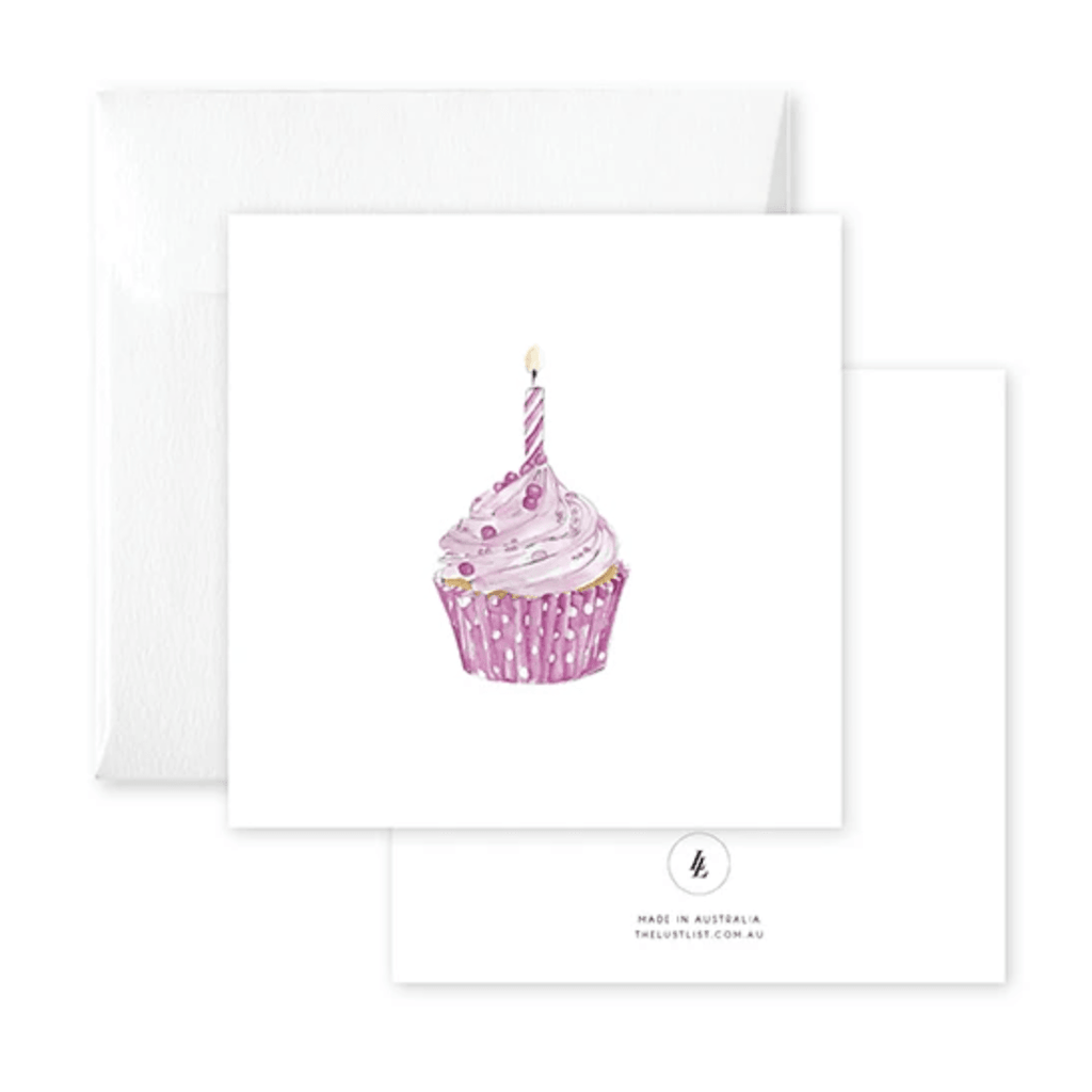 RSTC  Birthday Cupcake Card available at Rose St Trading Co
