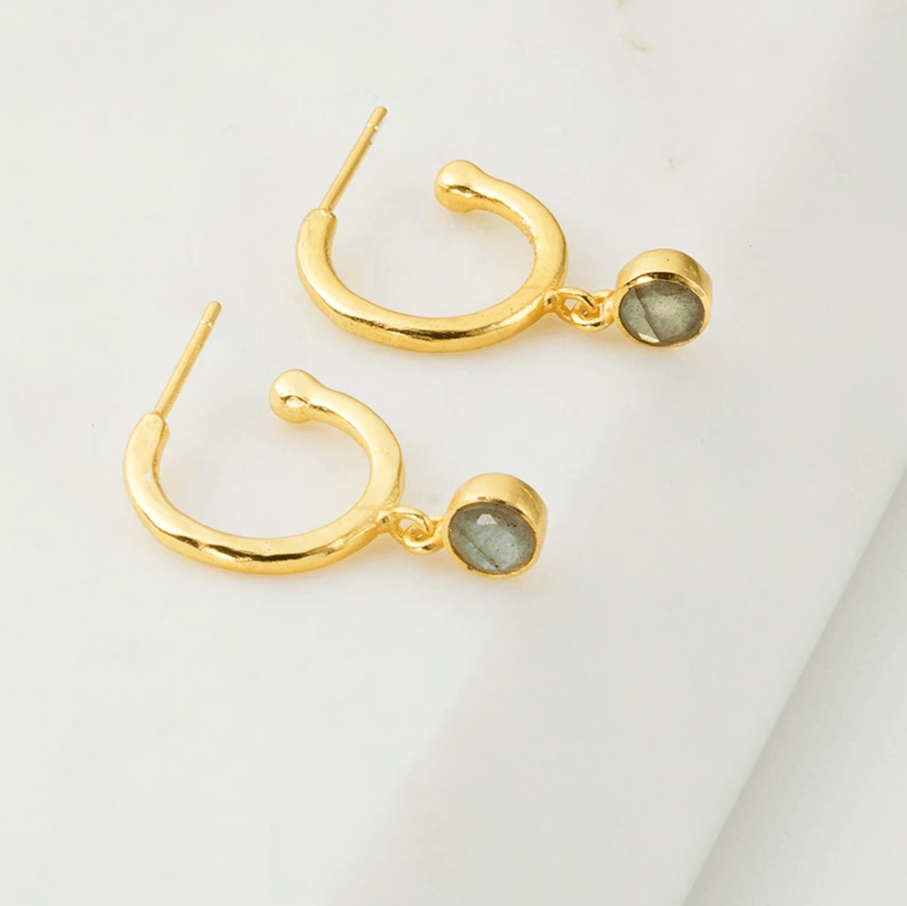 Zafino  Blaire Hoop | Labradorite available at Rose St Trading Co