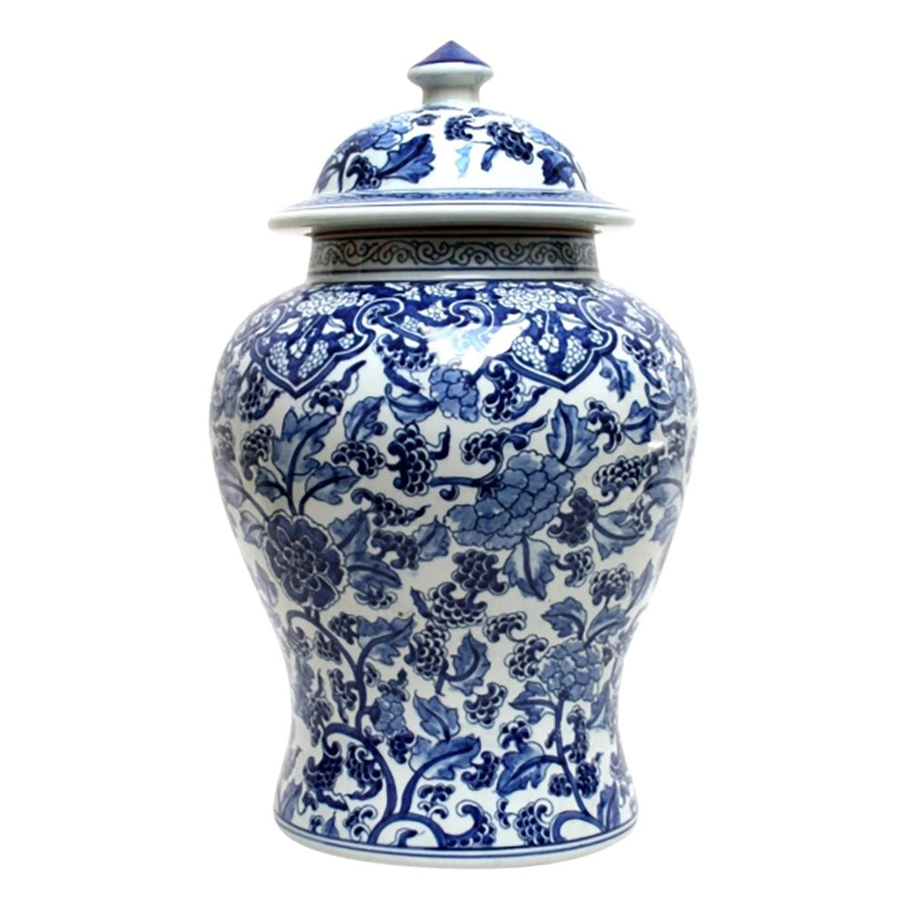 Jonglea  Blue and White Paisley Ginger Jar available at Rose St Trading Co