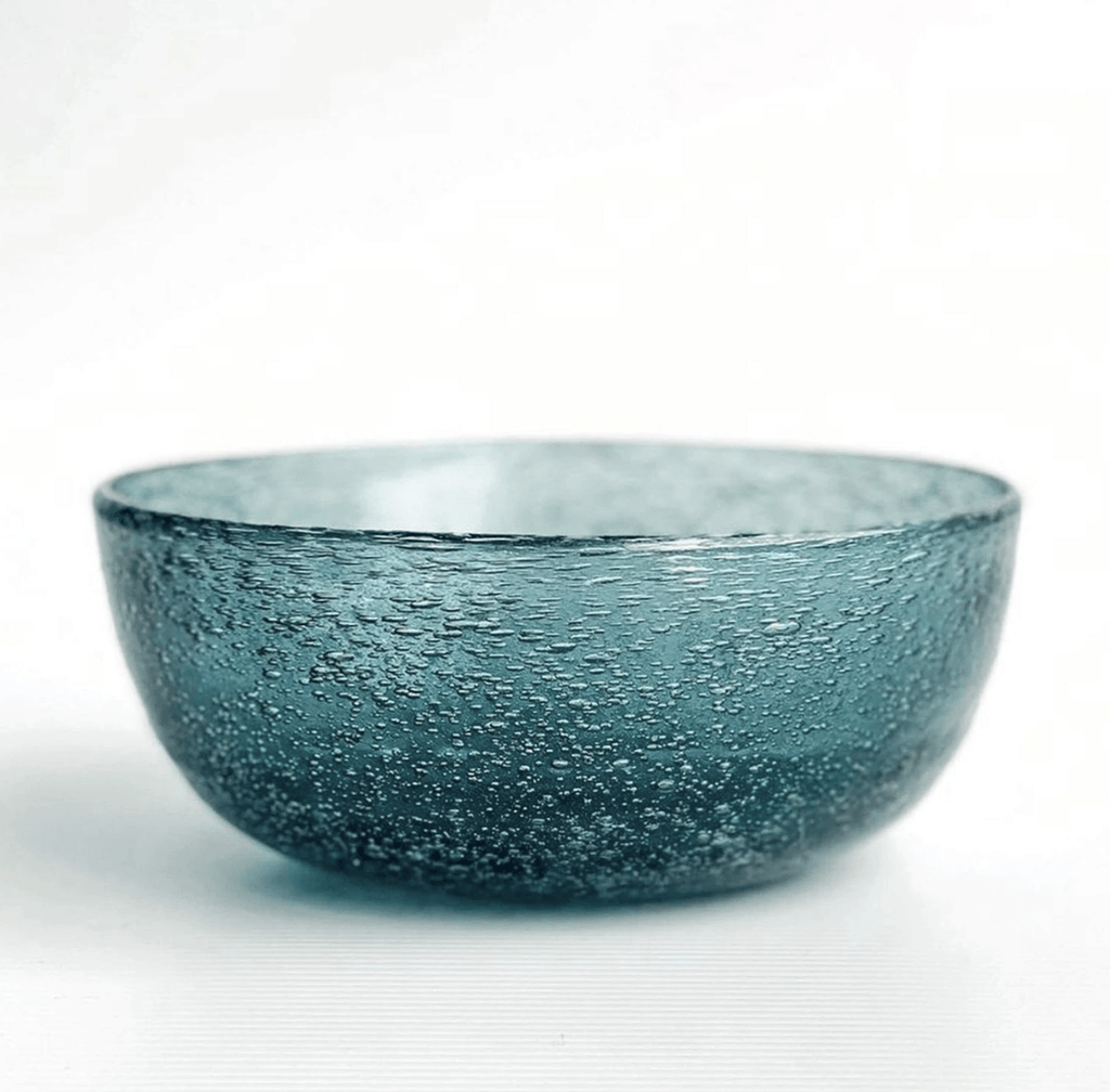 Ben David by Kas  Blue Mini Bubble Glass Bowl available at Rose St Trading Co