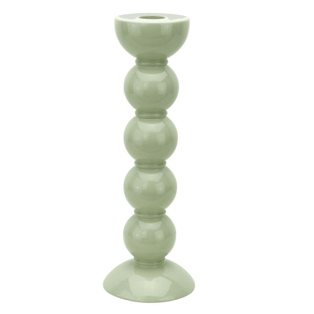 Addison Ross  Bobbin Candlestick 24cm | Sage available at Rose St Trading Co