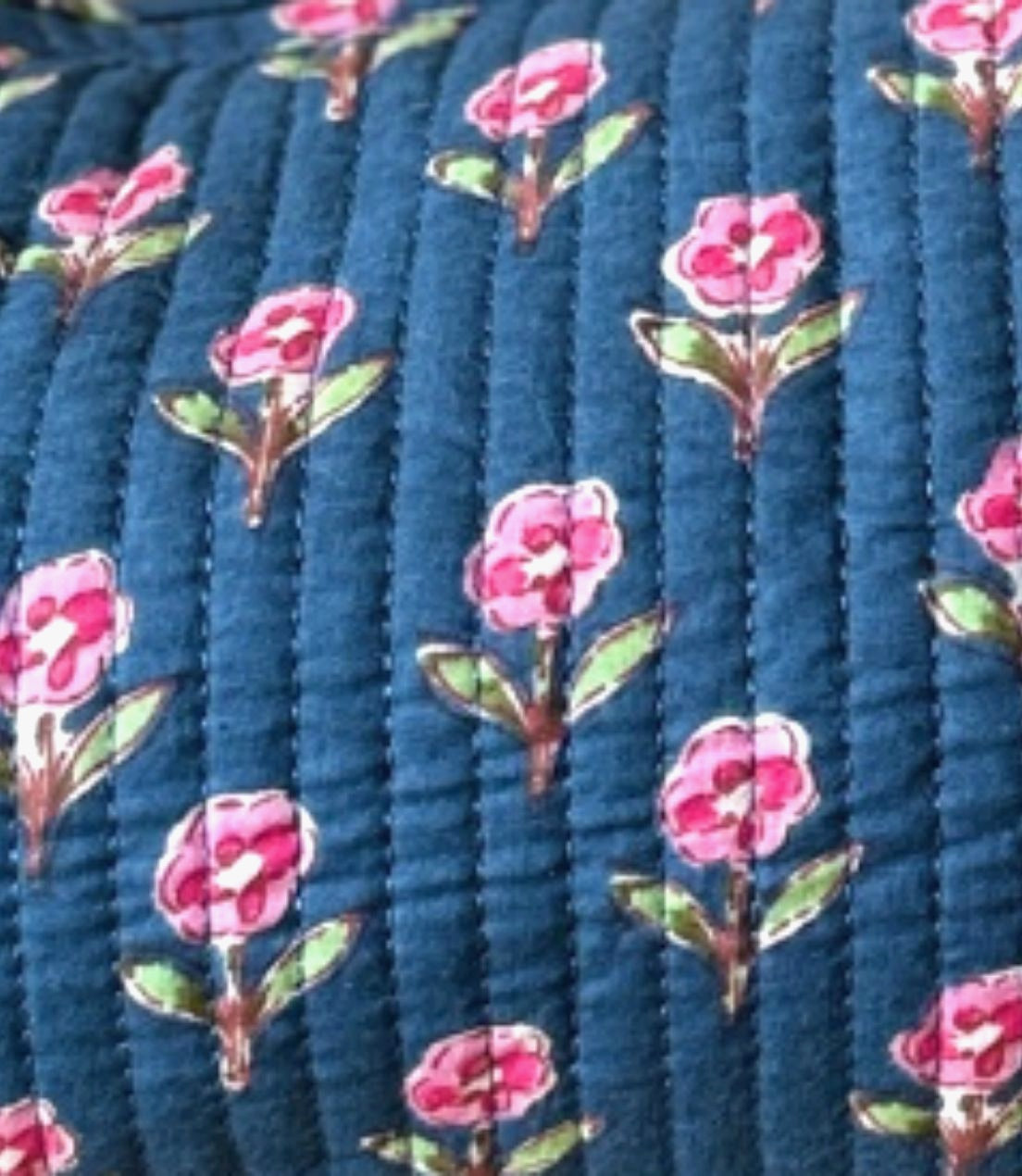 Florence Cos Bag | Navy with Pink Floral