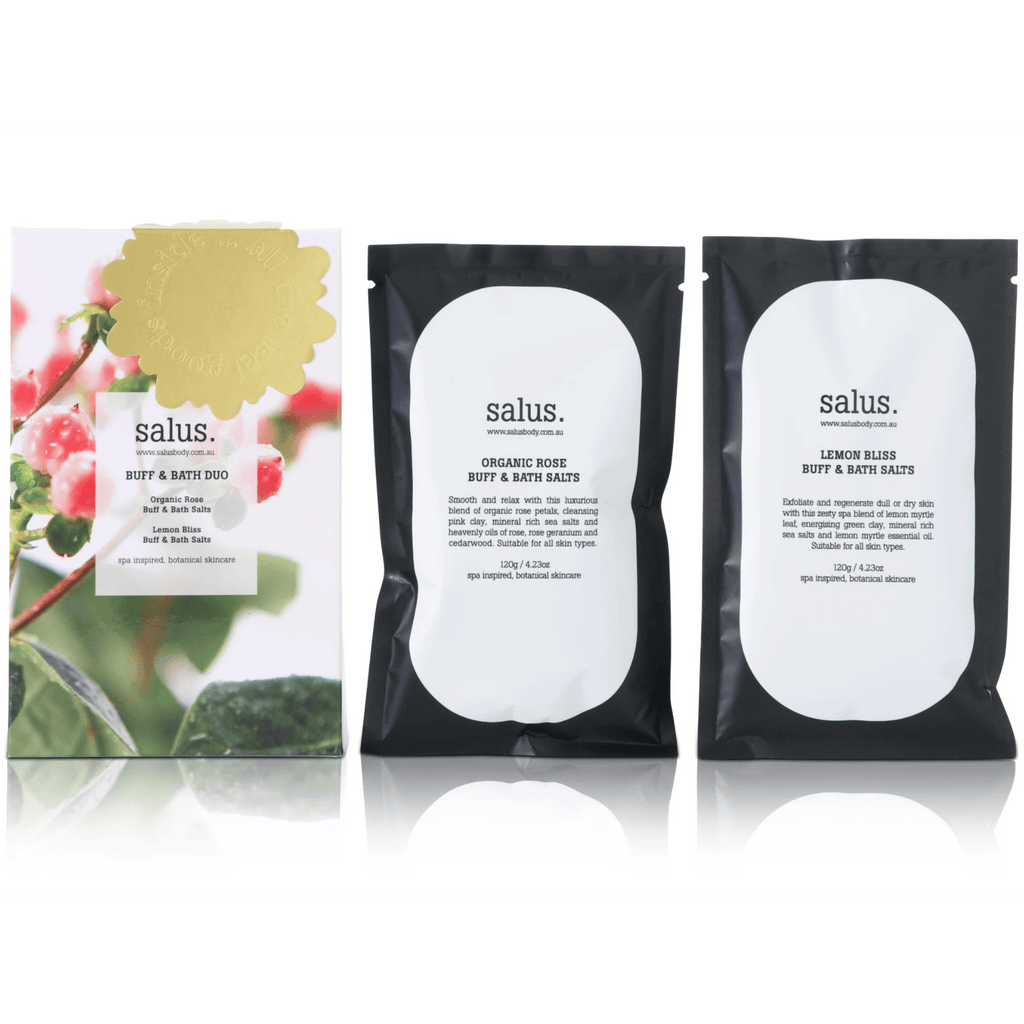 SALUS  Buff & Bath Duo available at Rose St Trading Co