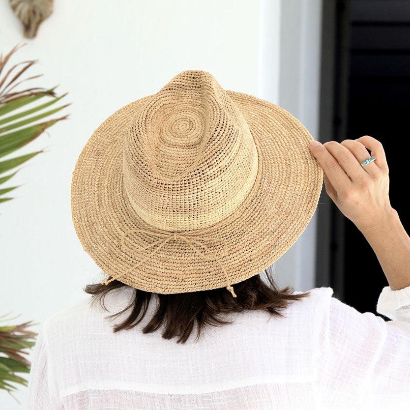 Sundaise  Carmen Panama Raffia Hat | Cream available at Rose St Trading Co