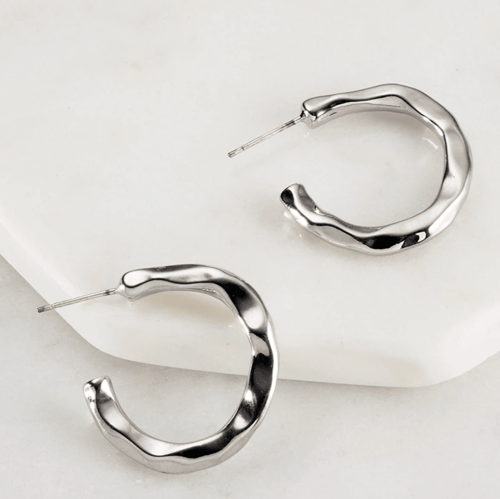 Zafino  Caroline Hoop | Silver available at Rose St Trading Co