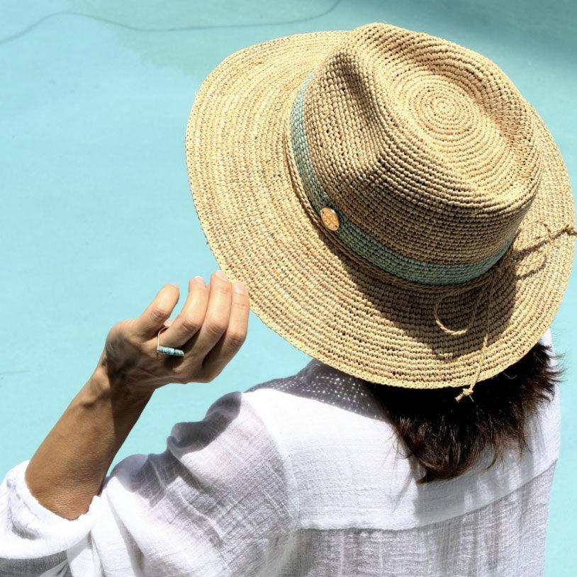 Sundaise  Cecilia Panama Hat | Mint available at Rose St Trading Co