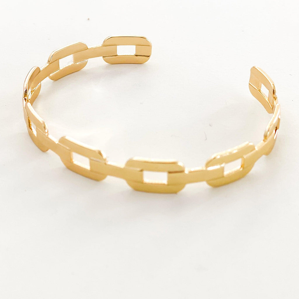 Zafino  Chain Link Cuff Bangle | Gold available at Rose St Trading Co