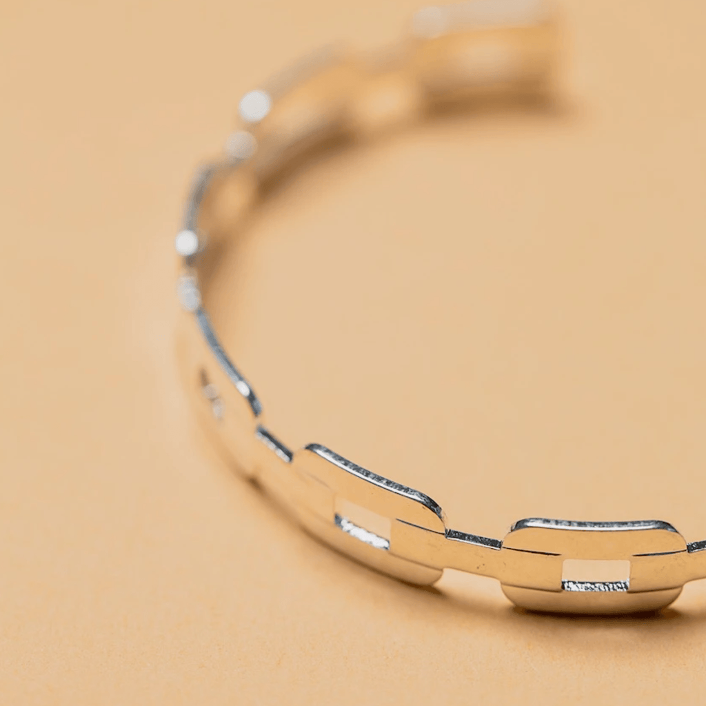 Zafino  Chain Link Cuff Bangle | Silver available at Rose St Trading Co