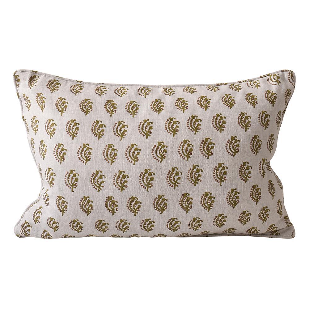 Walter G  Chameli Moss Linen Cushion -35 x 55cm available at Rose St Trading Co