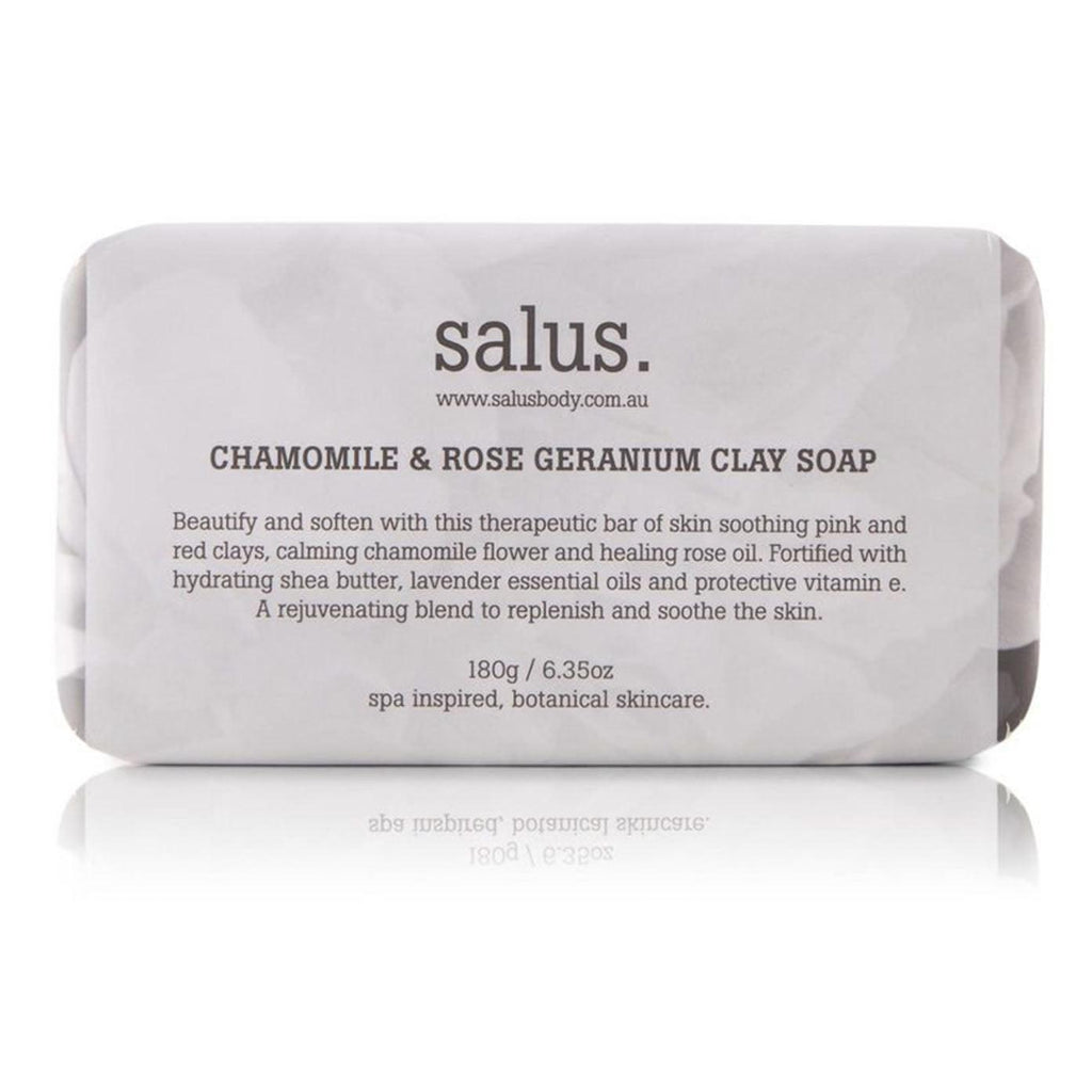 SALUS  Chamomile + Rose Geranium Clay Soap available at Rose St Trading Co