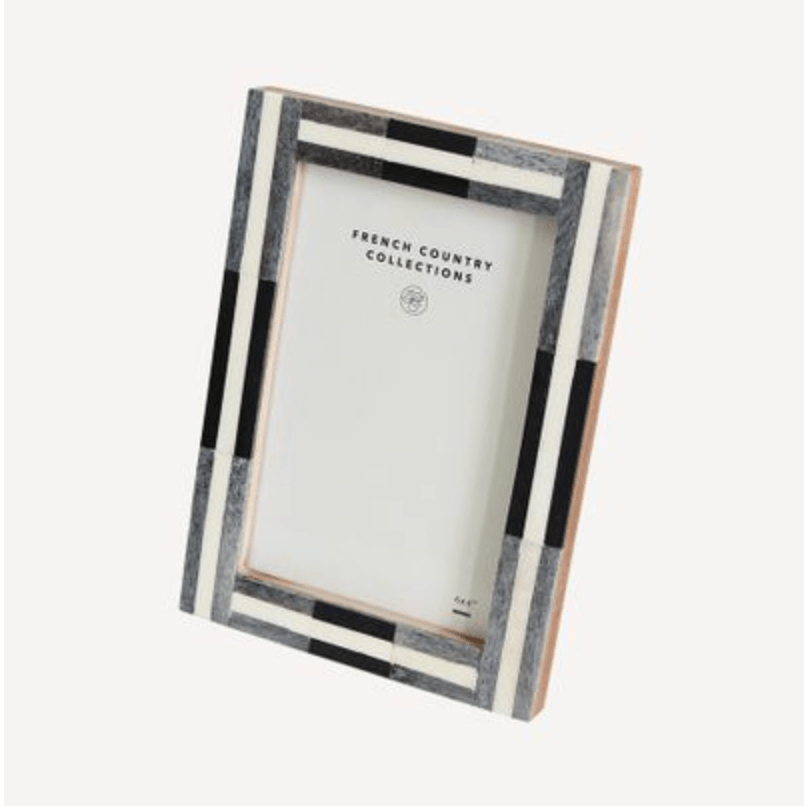 RSTC  Charcoal Stripe Photo Frame | 4 x 6" available at Rose St Trading Co