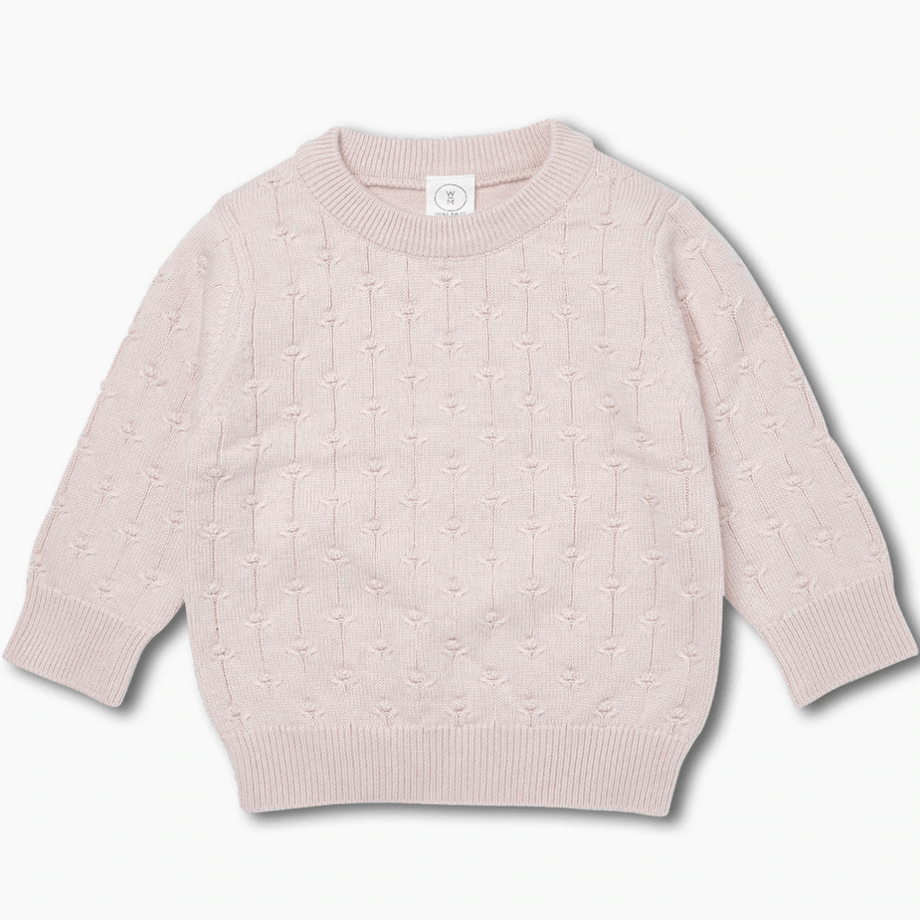 Walnut  Charlotte Knit Jumper | Light Pink available at Rose St Trading Co