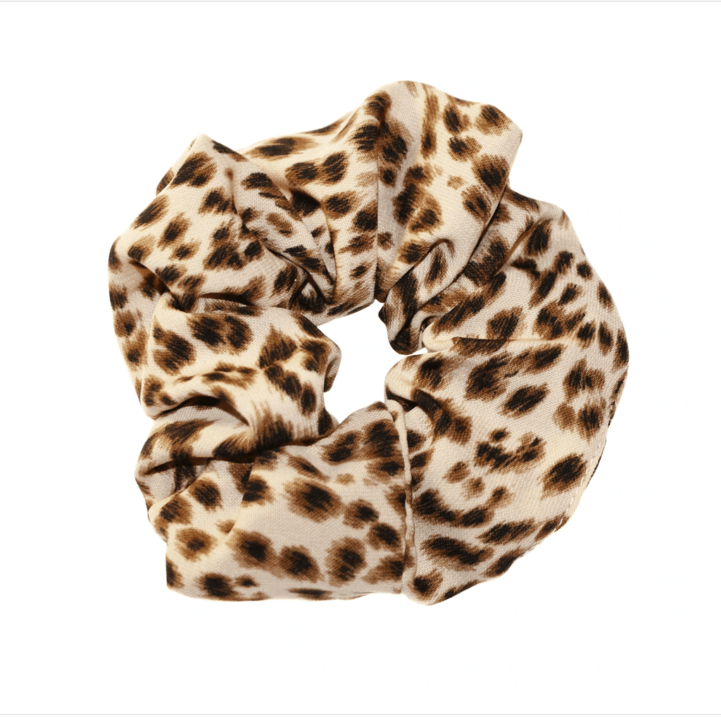 Hepburn & Co  Cheetah Print Scrunchie | Brown available at Rose St Trading Co