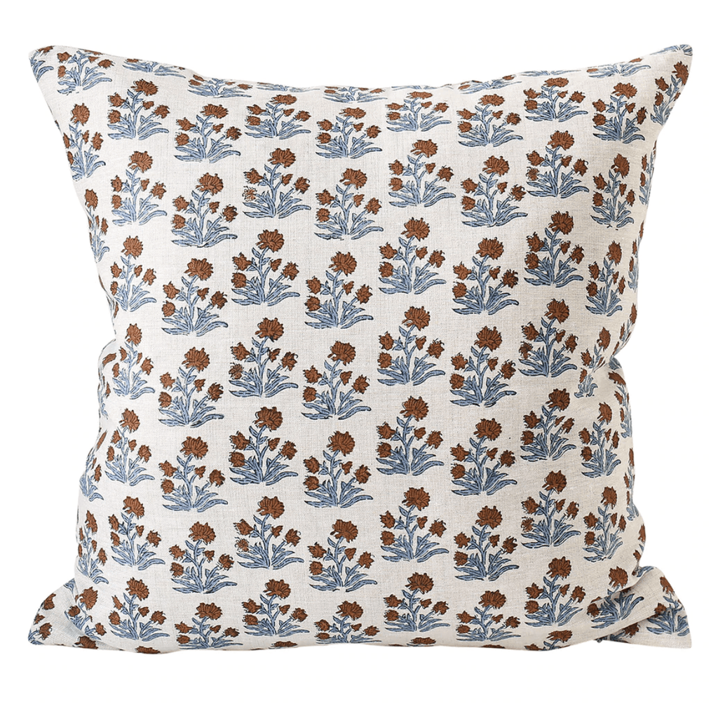 Walter G  Chennai Winter Bloom Linen Cushion available at Rose St Trading Co