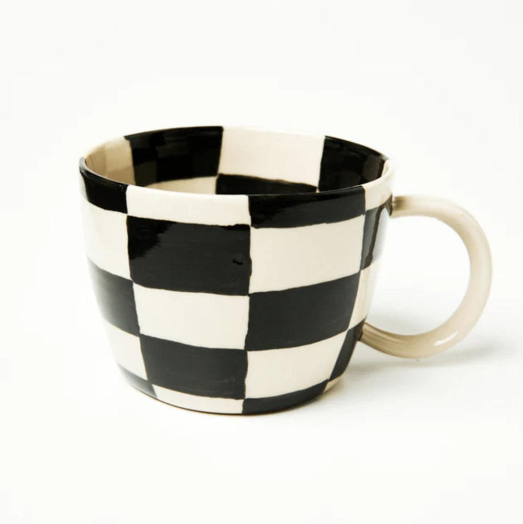 Jones & Co  Chino Mug | Black Check available at Rose St Trading Co