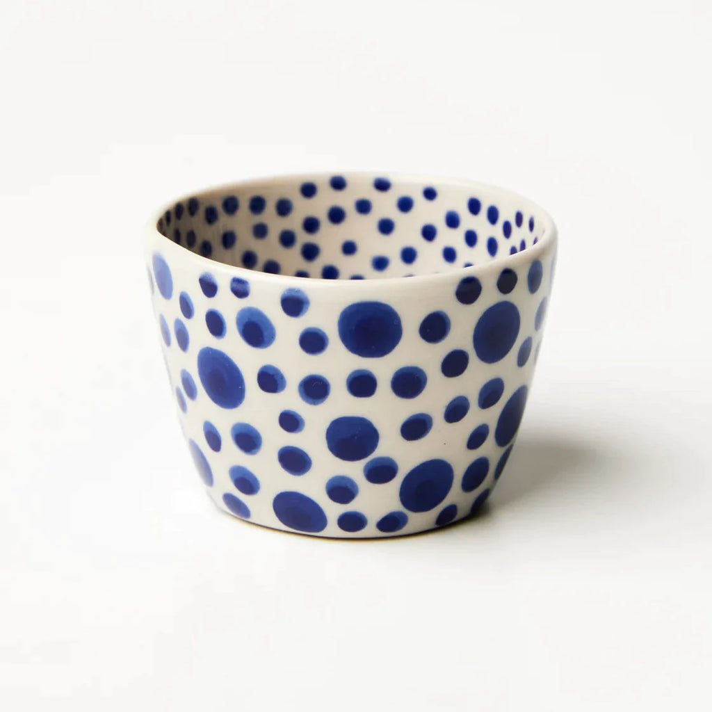 Jones & Co  Chino Salt Bowl | Navy Spot available at Rose St Trading Co