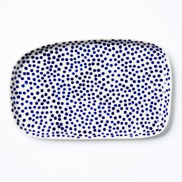 Jones & Co  Chino Tray Navy Sprinkle available at Rose St Trading Co