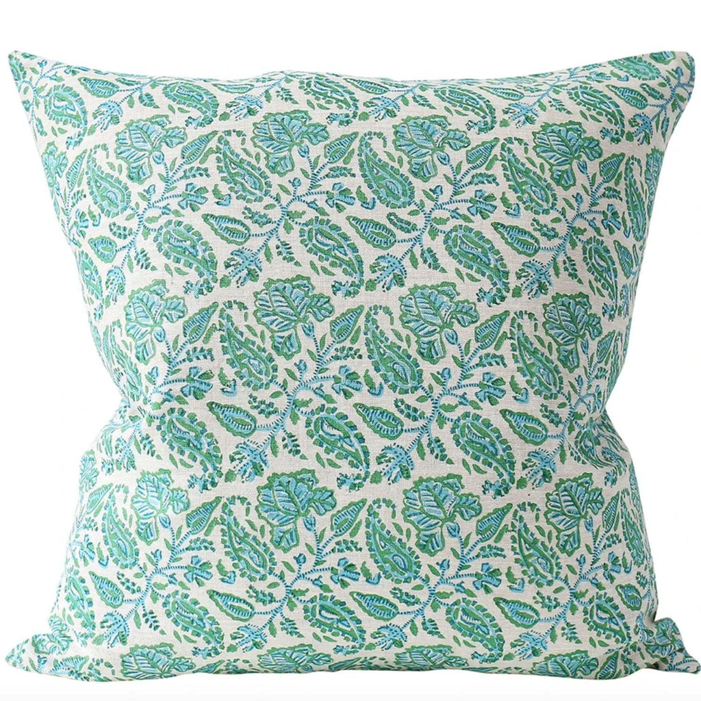 Walter G  Chintz Emerald Linen Cushion | 50x50cm available at Rose St Trading Co