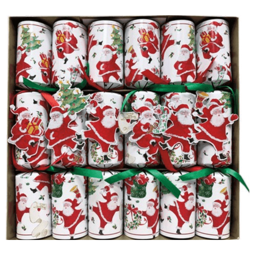 Caspari  Christmas Crackers 30.5cm | Dancing Santas available at Rose St Trading Co