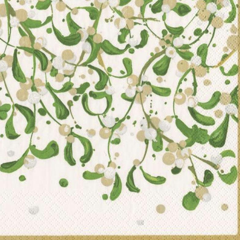 Caspari  Christmas Lunch Napkin | Modern Mistletoe available at Rose St Trading Co