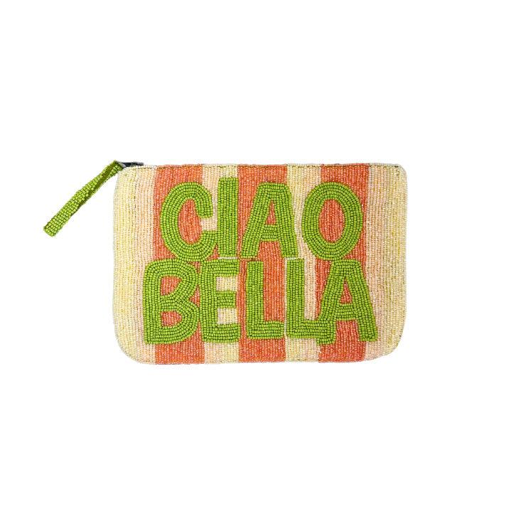 Ciao Beaded Bag | Pink Lime Stripe - Rose St Trading Co