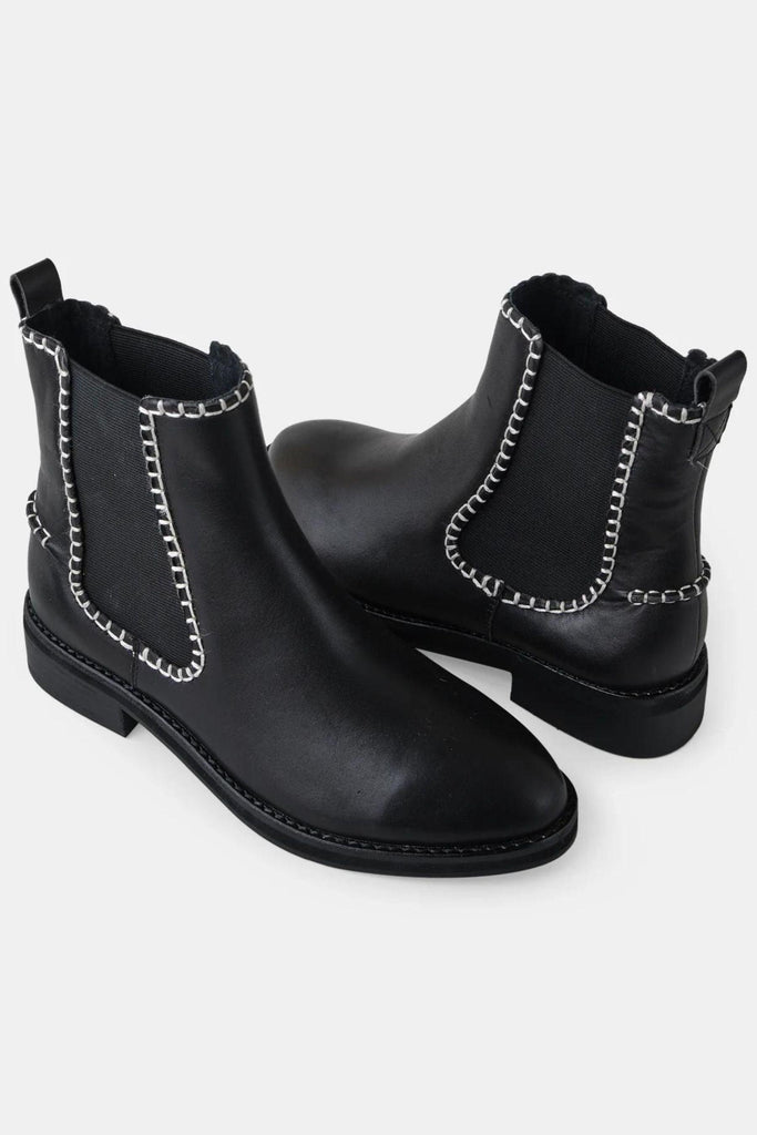 Cinda Leather Boot | Black by Walnut in stock at Rose St Trading Co
