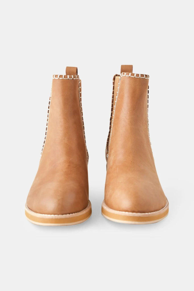 Cinda Leather Boot | Tan by Walnut in stock at Rose St Trading Co